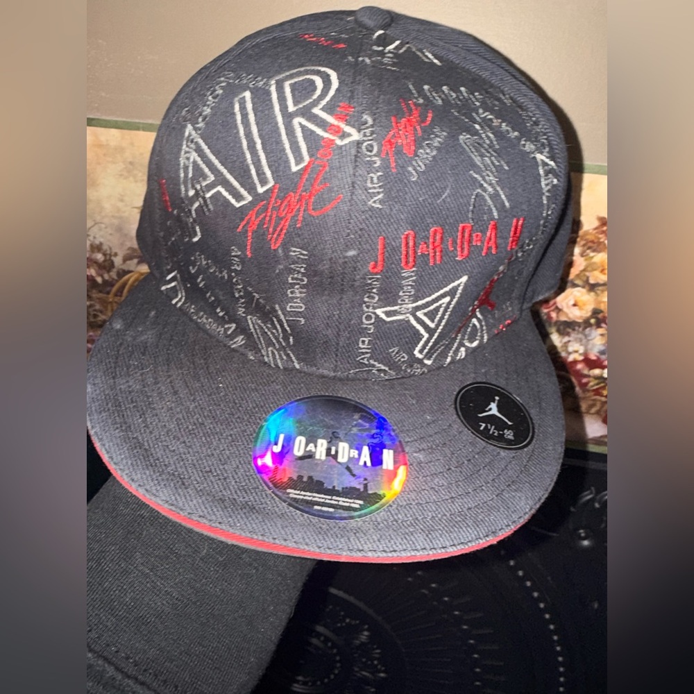 Vintage collectors Air Jordan Flight Hat with Red and White Details